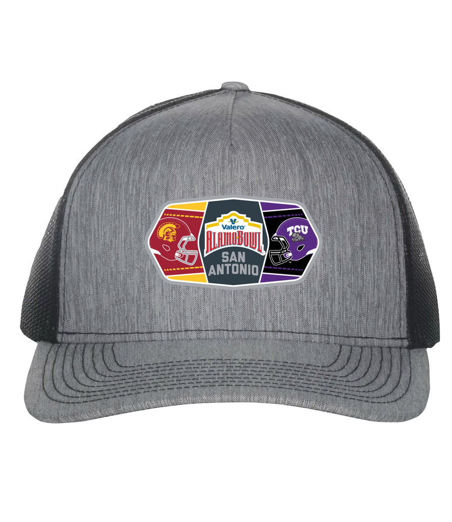 2025 Valero Alamo Bowl 2-Team Patch Grey/Black Trucker Cap
